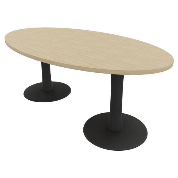 8058265533544 - Konferenztisch Idea+ eiche oval Säulenfuß grau 2000 x 1100 x 740 cm 8058265533544 - Konferenztisch Idea+ eiche oval Säulenfuß grau 2000 x 1100 x 740 cm