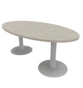 Konferenztisch Idea+ IDTR200 CL A, 74cm (H), 200x110cm (BxT), oval, buche / silber