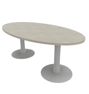 Konferenztisch Idea+ IDTR200 CL A, 74cm (H), 200x110cm (BxT), oval, buche / silber