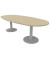 Konferenztisch Idea+ IDTR240 RK A, 74cm (H), 240x110cm (BxT), oval, eiche / silber