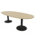 Konferenztisch Idea+ IDTR240 RK R, 74cm (H), 240x110cm (BxT), oval, eiche / dunkelgrau