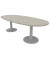 Konferenztisch Idea+ IDTR240 CL A, 74cm (H), 240x110cm (BxT), oval, beton / silber