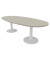 Konferenztisch Idea+ IDTR240 CL I, 74cm (H), 240x110cm (BxT), oval, beton / weiß
