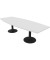 Konferenztisch Idea+ IDTR280 BA R, 74cm (H), 280x80-110cm (BxT), Tonnenform, weiß / dunkelgrau