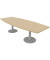 Konferenztisch Idea+ IDTR280 RK A, 74cm (H), 280x80-110cm (BxT), Tonnenform, eiche / silber