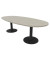 Konferenztisch Idea+ IDTR240 CL R, 74cm (H), 240x110cm (BxT), oval, beton / dunkelgrau