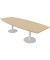 Konferenztisch Idea+ IDTR280 RK I, 74cm (H), 280x80-110cm (BxT), Tonnenform, eiche / weiß