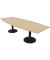 Konferenztisch Idea+ IDTR280 RK R, 74cm (H), 280x80-110cm (BxT), Tonnenform, eiche / dunkelgrau
