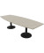 Konferenztisch Idea+ IDTR280 CL R, 74cm (H), 280x80-110cm (BxT), Tonnenform, beton / dunkelgrau