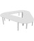 Konferenztisch Idea+ CAR1605 BA A, 74cm (H), 320x298cm (BxT), Trapezform, weiß / silber