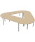 Konferenztisch Idea+ CAR1605 RK A, 74cm (H), 320x298cm (BxT), Trapezform, eiche / silber