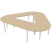 Konferenztisch Idea+ CAR1605 RK I, 74cm (H), 320x298cm (BxT), Trapezform, eiche / weiß