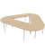 Konferenztisch Idea+ CAR1605 RK I, 74cm (H), 320x298cm (BxT), Trapezform, eiche / weiß