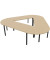 Konferenztisch Idea+ CAR1605 RK R, 74cm (H), 320x298cm (BxT), Trapezform, eiche / dunkelgrau