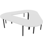 Konferenztisch Idea+ CAR1605 BA R, 74cm (H), 320x298cm (BxT), Trapezform, weiß / dunkelgrau