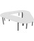 Konferenztisch Idea+ CAR1605 BA R, 74cm (H), 320x298cm (BxT), Trapezform, weiß / dunkelgrau