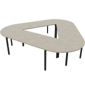 Konferenztisch Idea+ CAR1605 CL R, 74cm (H), 320x298cm (BxT), Trapezform, beton / dunkelgrau