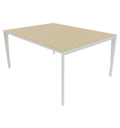 Konferenztisch X5 X5LT116 RK I, 75cm (H), 160x120cm (BxT), rechteckig, eiche / weiß