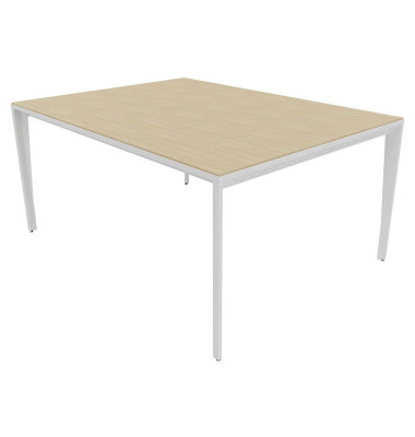 Konferenztisch X5 X5LT116 RK I, 75cm (H), 160x120cm (BxT), rechteckig, eiche / weiß Konferenztisch X5 X5LT116 RK I, 75cm (H), 160x120cm (BxT), rechteckig, eiche / weiß
