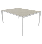 Konferenztisch X5 X5LT116 CL I, 75cm (H), 160x120cm (BxT), rechteckig, beton / weiß