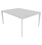 Konferenztisch X5 X5LT116 GR I, 75cm (H), 160x120cm (BxT), rechteckig, grau / weiß