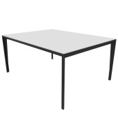 Konferenztisch X5 X5LT116 BA R, 75cm (H), 160x120cm (BxT), rechteckig, weiß / dunkelgrau