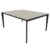 Konferenztisch X5 X5LT116 CL R, 75cm (H), 160x120cm (BxT), rechteckig, beton / dunkelgrau