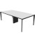 Konferenztisch X5 X5LT112+X5LT12A BA R, 75cm (H), 240x120cm (BxT), rechteckig, weiß / dunkelgrau
