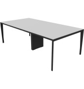 Konferenztisch X5 X5LT112+X5LT12A GR R, 75cm (H), 240x120cm (BxT), rechteckig, lichtgrau / dunkelgrau