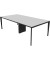 Konferenztisch X5 X5LT112+X5LT12A GR R, 75cm (H), 240x120cm (BxT), rechteckig, lichtgrau / dunkelgrau