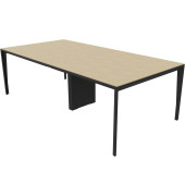 Konferenztisch X5 X5LT112+X5LT12A RK R, 75cm (H), 240x120cm (BxT), rechteckig, eiche / dunkelgrau