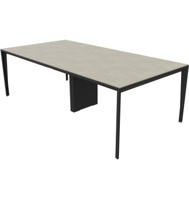 Konferenztisch X5 X5LT112+X5LT12A CL R, 75cm (H), 240x120cm (BxT), rechteckig, beton / dunkelgrau Konferenztisch X5 X5LT112+X5LT12A CL R, 75cm (H), 240x120cm (BxT), rechteckig, beton / dunkelgrau