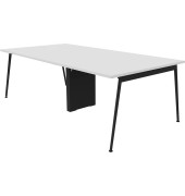 Konferenztisch X3 X3LT112+X3LT12A BA R, 75cm (H), 240x120cm (BxT), rechteckig, weiß / dunkelgrau