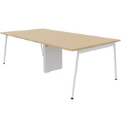 Konferenztisch X3 X3LT112+X3LT12A RK I, 75cm (H), 240x120cm (BxT), rechteckig, eiche / weiß