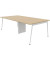 Konferenztisch X3 X3LT112+X3LT12A RK I, 75cm (H), 240x120cm (BxT), rechteckig, eiche / weiß
