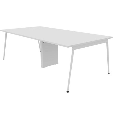 Konferenztisch X3 X3LT112+X3LT12A BA I, 75cm (H), 240x120cm (BxT), rechteckig, weiß / weiß Konferenztisch X3 X3LT112+X3LT12A BA I, 75cm (H), 240x120cm (BxT), rechteckig, weiß / weiß
