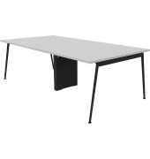 Konferenztisch X3 X3LT112+X3LT12A GR R, 75cm (H), 240x120cm (BxT), rechteckig, lichtgrau / dunkelgrau