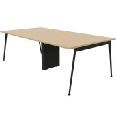 Konferenztisch X3 X3LT112+X3LT12A RK R, 75cm (H), 240x120cm (BxT), rechteckig, eiche / dunkelgrau