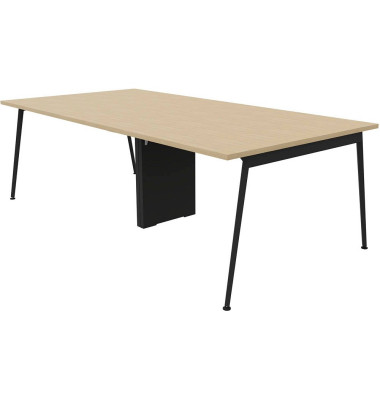 Konferenztisch X3 X3LT112+X3LT12A RK R, 75cm (H), 240x120cm (BxT), rechteckig, eiche / dunkelgrau Konferenztisch X3 X3LT112+X3LT12A RK R, 75cm (H), 240x120cm (BxT), rechteckig, eiche / dunkelgrau