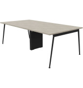 Konferenztisch X3 X3LT112+X3LT12A CL R, 75cm (H), 240x120cm (BxT), rechteckig, beton / dunkelgrau