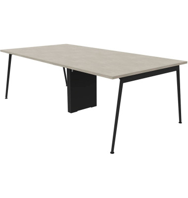Konferenztisch X3 X3LT112+X3LT12A CL R, 75cm (H), 240x120cm (BxT), rechteckig, beton / dunkelgrau Konferenztisch X3 X3LT112+X3LT12A CL R, 75cm (H), 240x120cm (BxT), rechteckig, beton / dunkelgrau