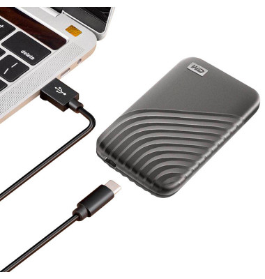 My Passport WDBAGF0010BGY-WESN, grau, extern, 1 TB, SSD
