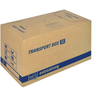 Umzugskarton Transport Box XL TP 110.002.010 braun, bis DIN A3+, innen 680x350x355mm, Wellpappe