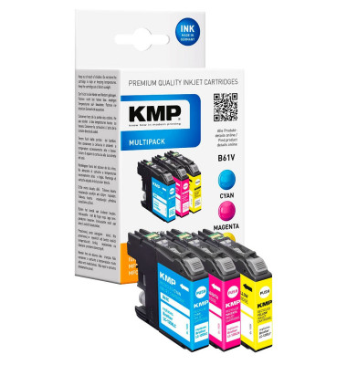 3 B61V cyan, magenta, gelb Tintenpatronen ersetzen brother LC-125XLRBWBP
