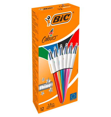 4-Farben-Kugelschreiber 4 Colours Shine farbsortiert Schreibfarbe farbsortiert