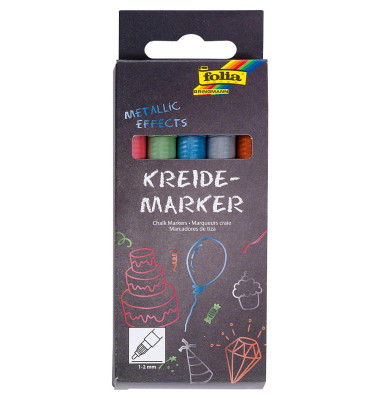 METALLIC EFFECTS Kreidemarker farbsortiert 1,0 - 2,0 mm
