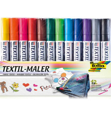 Textilmarker farbsortiert 1,0 - 5,0 mm