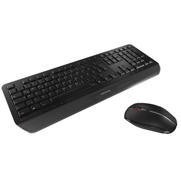 4025112091971 - Funktastatur mit Maus CHERRY GENTIX DESKTOP ergonomisch QWERTZ-Tastatur Maus mit 6 Tasten Scrollrad 1000 2000 dpi bis 10 m USB-Empfänger