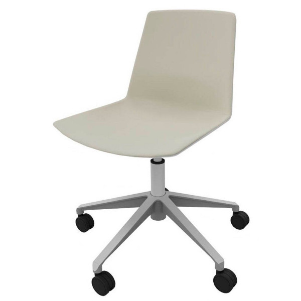 8052877355983 - Besucherstuhl Clue beige grau   silber ohne Armlehnen Fußkreuz 8052877355983 Quadrifoglio
