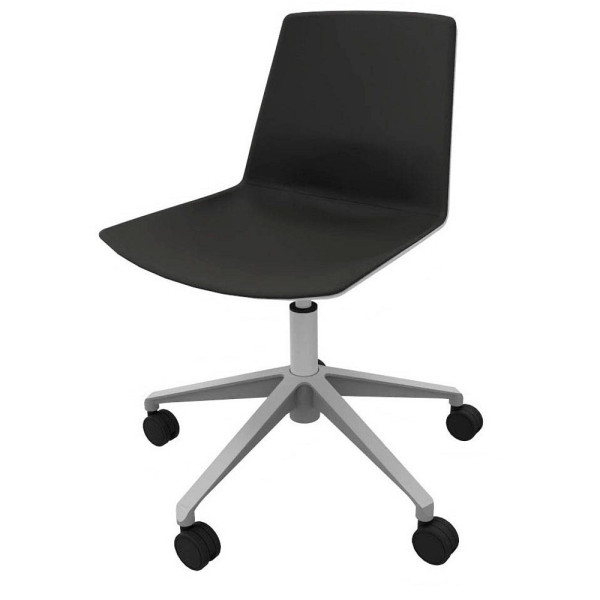 8052877356065 - Besucherstuhl Clue schwarz grau   silber ohne Armlehnen Fußkreuz 8052877356065 Quadrifoglio